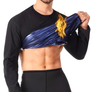 camisa de sauna masculina manga longa