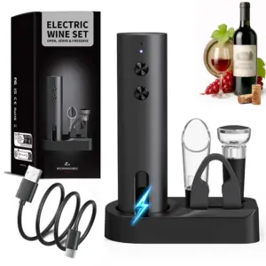 abridor de vinho elétrico recarregável