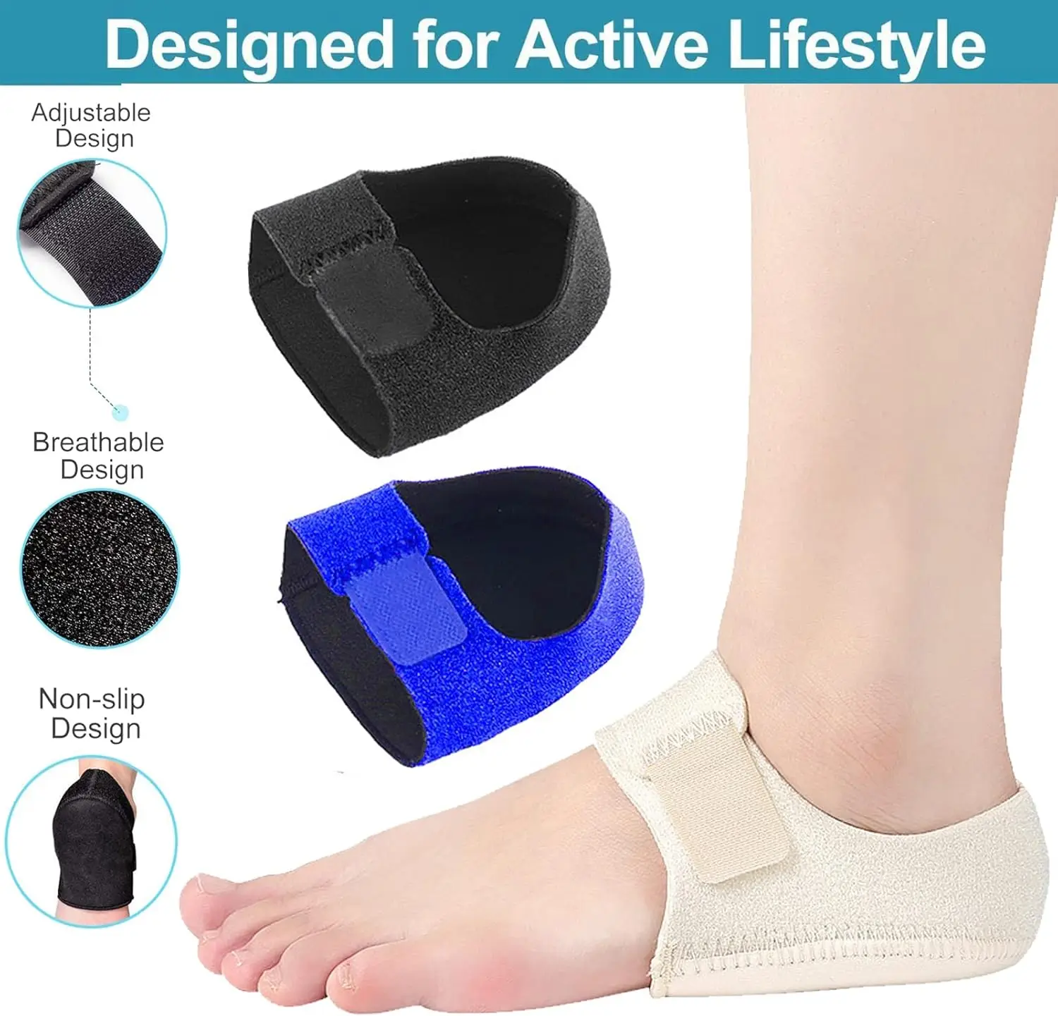 Protetor de Calcanhar em Gel Suporte para Pés - Imagem 2