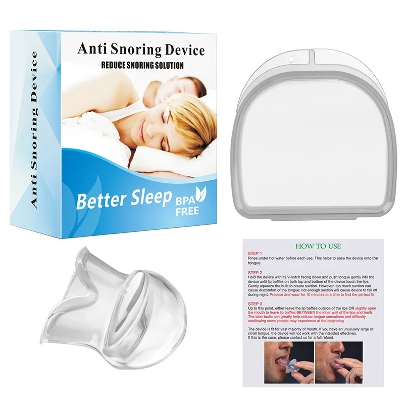 Retentor de Língua Anti Ronco de Silicone Marfim - Imagem 4