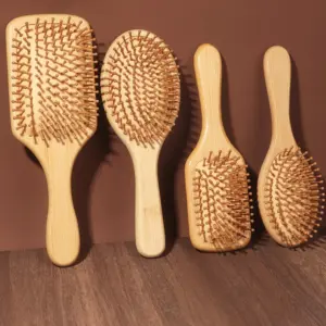 pente de cabelo de bambu antiestático