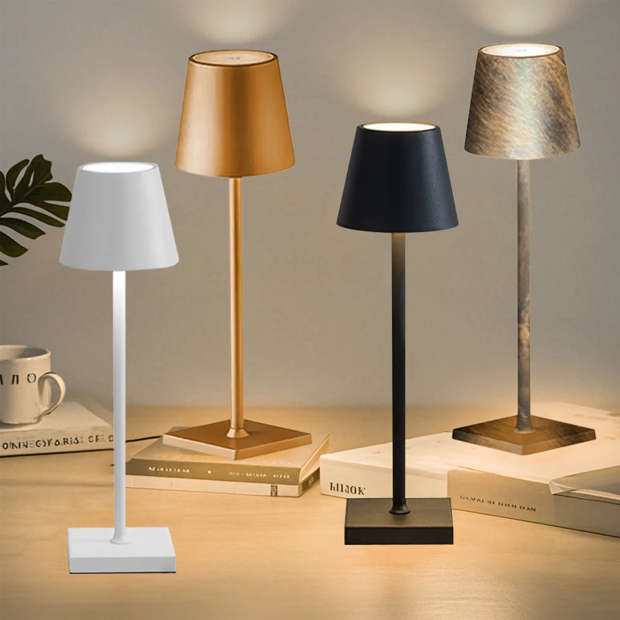 lâmpada de mesa led usb recarregável
