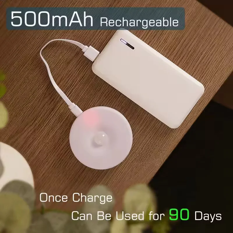 Luz Noturna LED com Sensor de Movimento USB Recarregável - Imagem 5