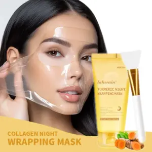 máscara noturna facial turmeric