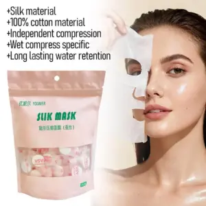 máscara facial comprimida descartável
