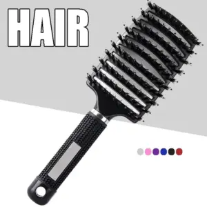 escova de cabelo curvada cerdas de javali