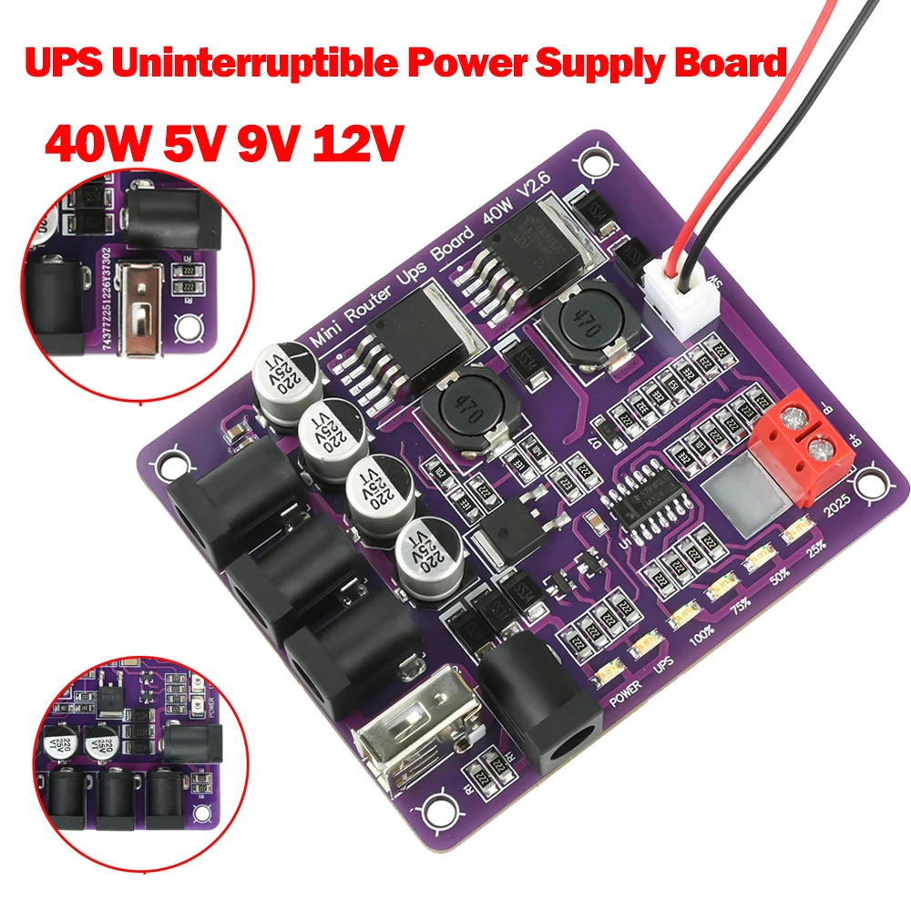 mini ups 40w para roteador