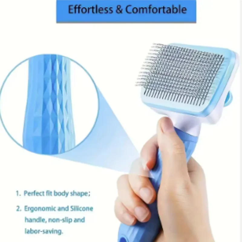 Escova Removedora de Pelos para Cães e Gatos Preto - Imagem 5