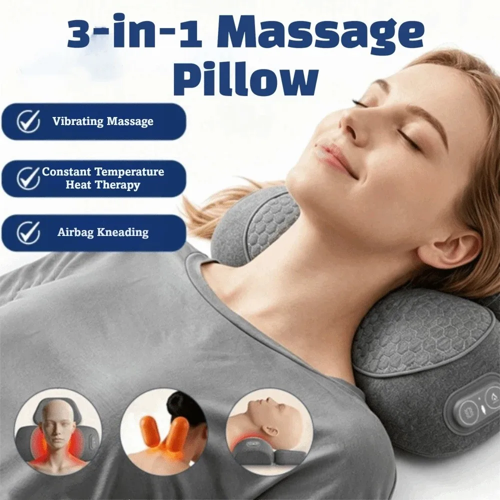 Massageador Costas 3 em 1 Vibratório Aquecimento Suporte Lombar - Imagem 2