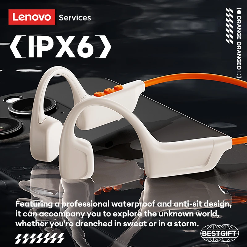 Fone Condução Óssea Lenovo S102 Bluetooth V6.0 Vermelho - Imagem 3