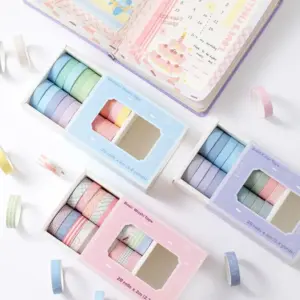 fita washi fina colorida