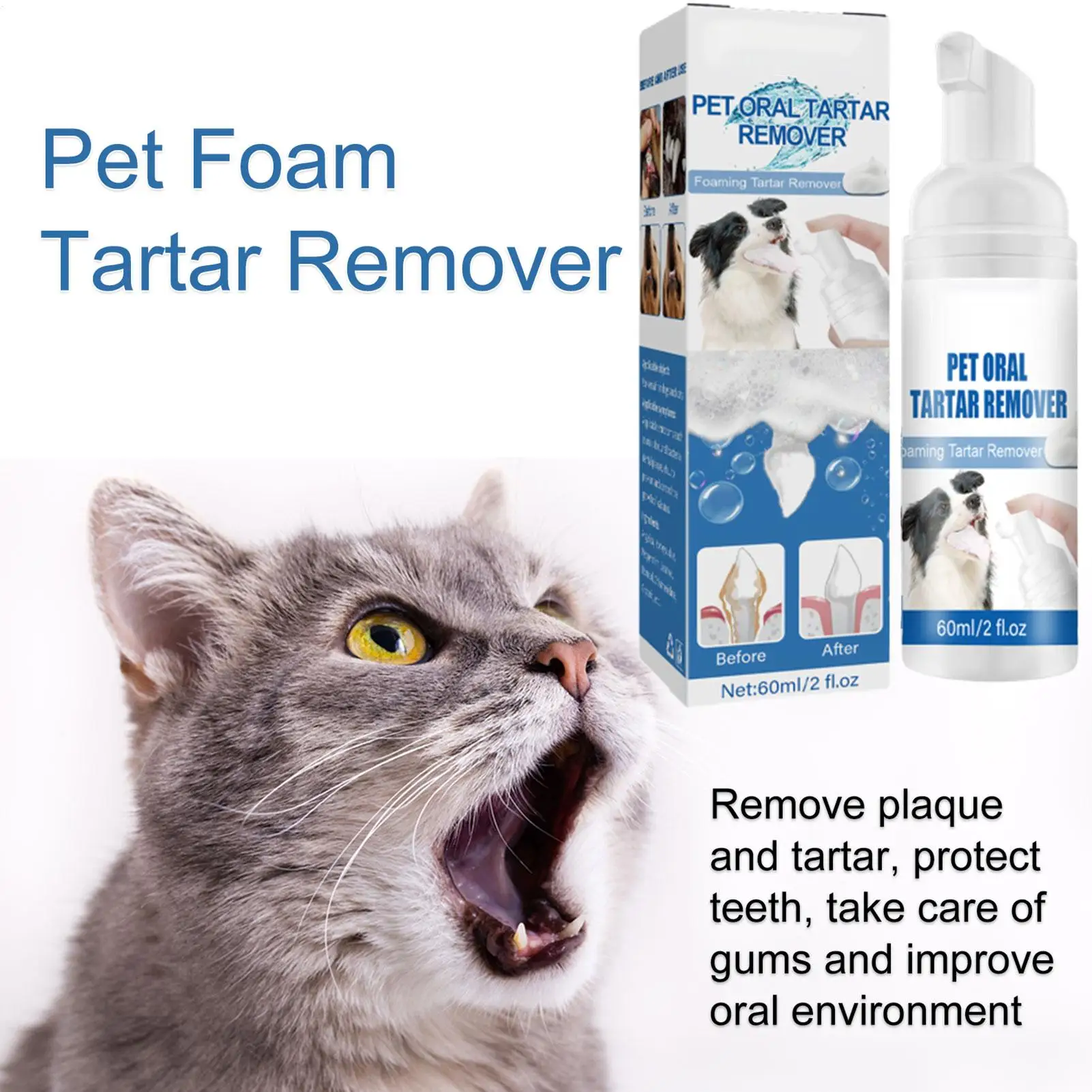 Removedor de Tártaro Cães Espuma Bucal Sem Enxágue - Imagem 4