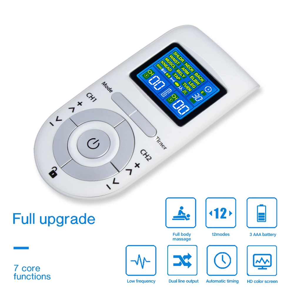 Estimulador Muscular Elétrico TENS EMS Digital 12 Modos - Imagem 4