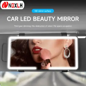 espelho maquiagem carro led