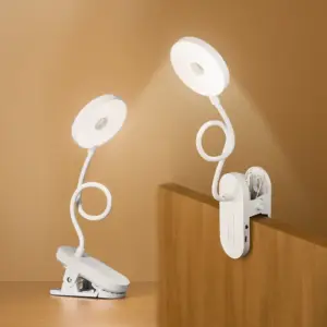luminária de mesa portátil led clip-on