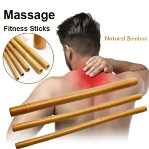 bastão de massagem de bambu natural