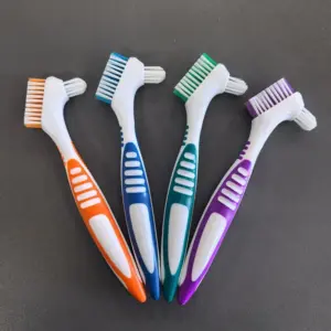 escova de limpeza dupla face para dentadura