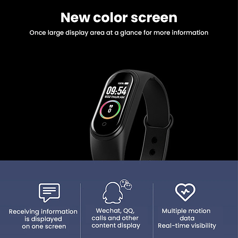 Smartwatch Digital Monitor Cardíaco Pedômetro Preto - Imagem 5