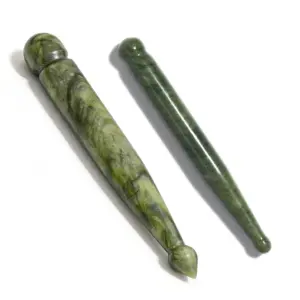 caneta gua sha de jade natural
