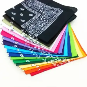 bandana paisley poliéster verde