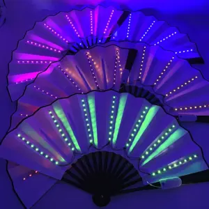 ventilador led 7 cores dobrável