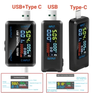 testador usb dc voltímetro digital