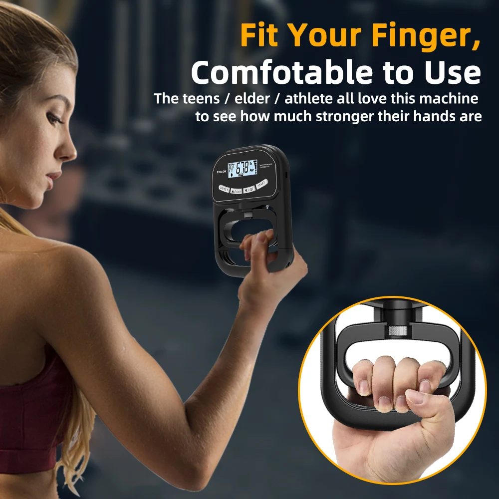 Testador Força Aperto Dinamômetro Digital Portátil 120kg USB - Imagem 3