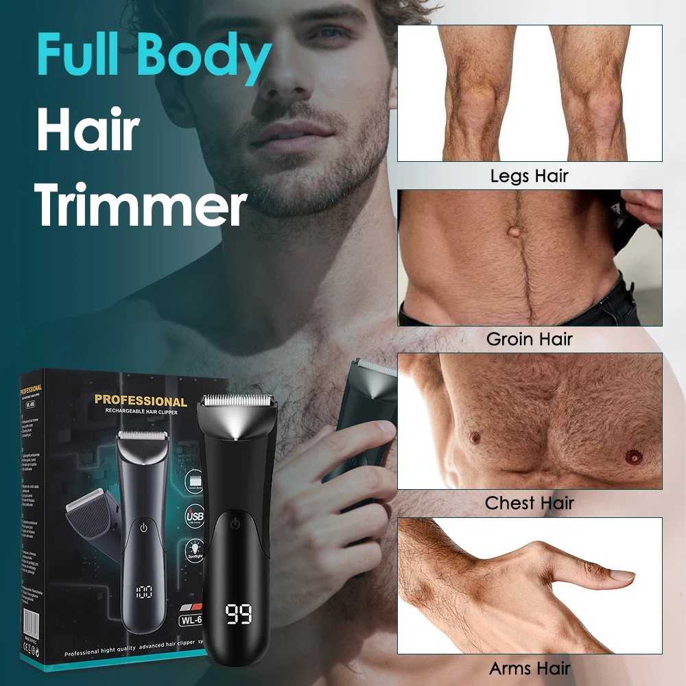 Aparador de Pelos Corporal Masculino com Lâmina de Cerâmica - Imagem 4