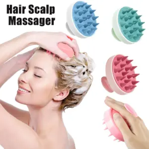 escova de massagem de couro cabeludo silicone