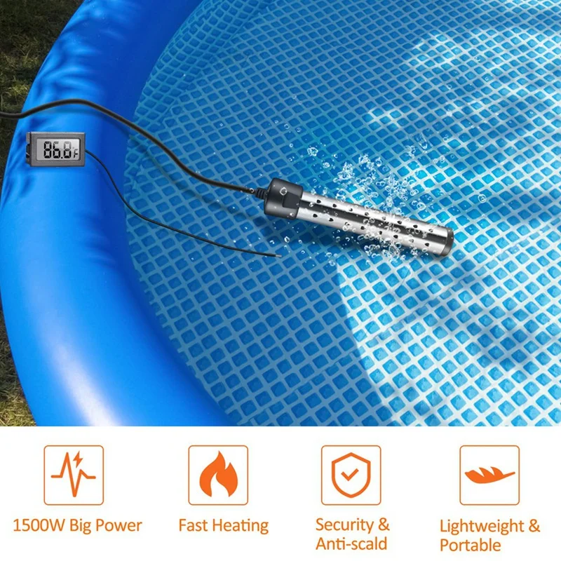 Aquecedor de Imersão 1500W com Termômetro Digital - Imagem 5