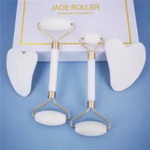 rolo massageador facial de pedra jade