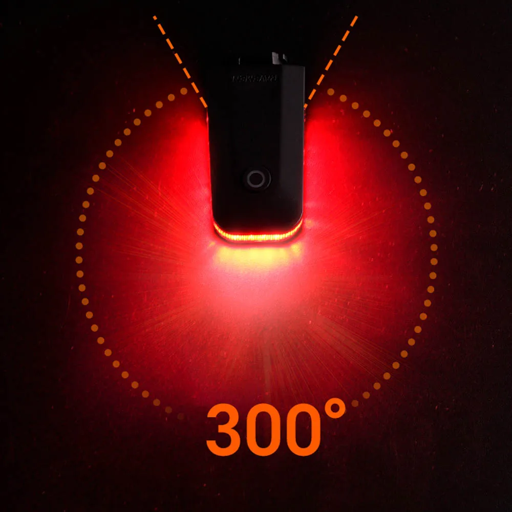 RAVEMEN CL01 Luz de bicicleta traseira LED USB com sensor de freio - Imagem 5