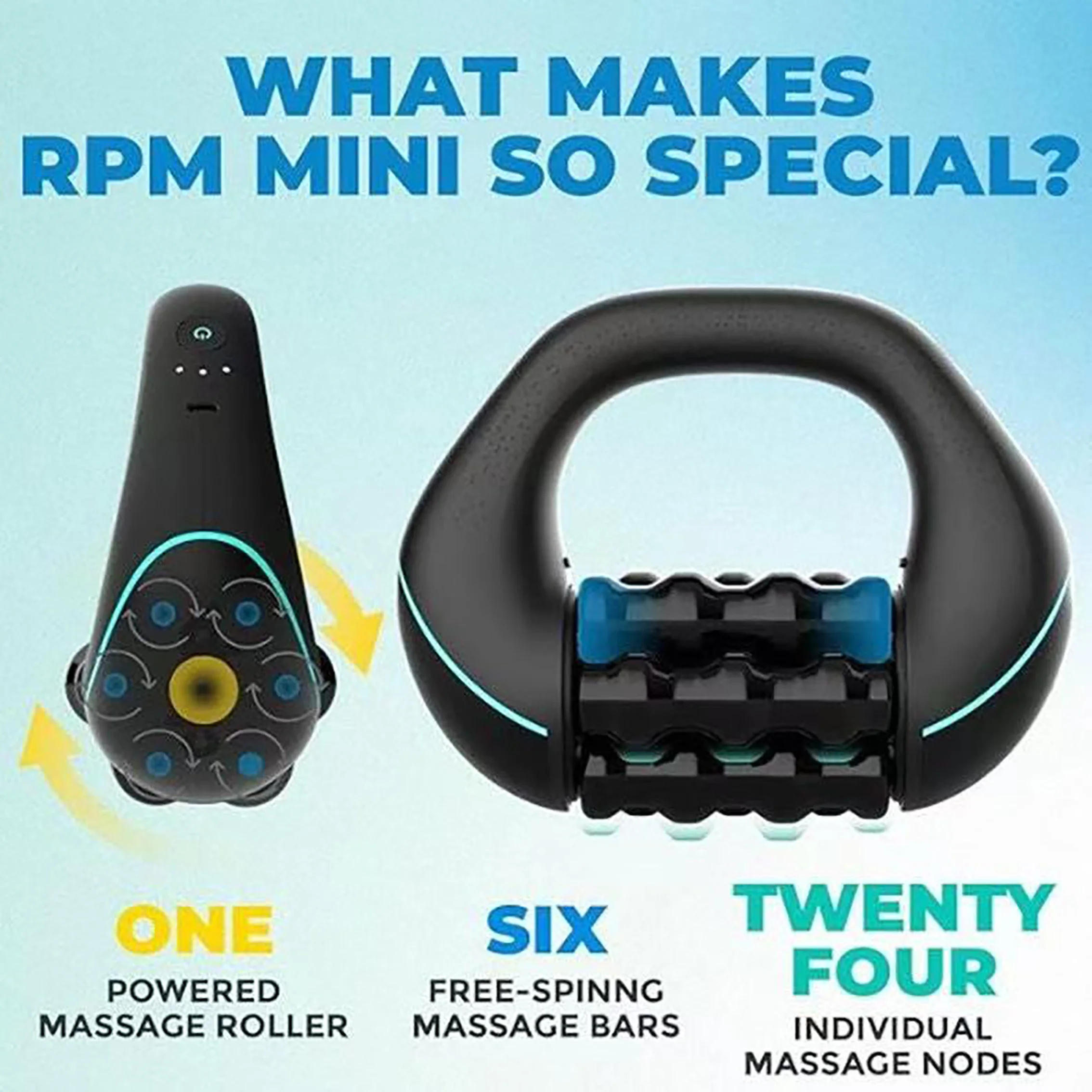 Massageador Elétrico de Percussão Rolante Portátil - Imagem 5