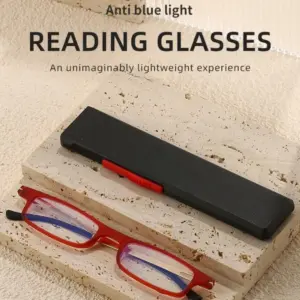 óculos de leitura dobráveis anti luz azul