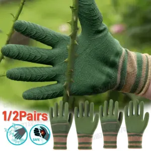 luvas de jardinagem antiderrapante látex