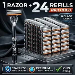 barbeador masculino manual 6 lâminas