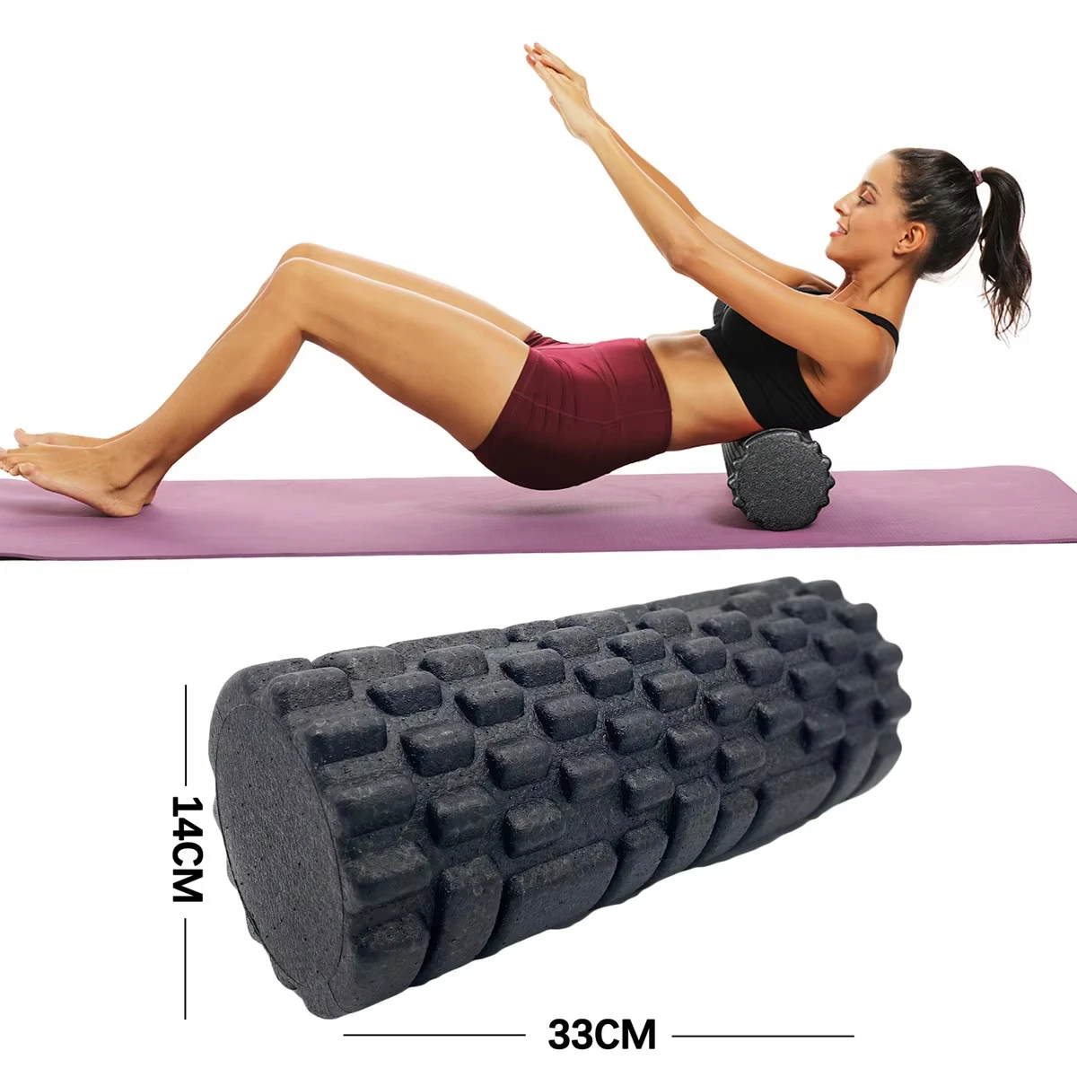 rolo de espuma fitness 33 cm