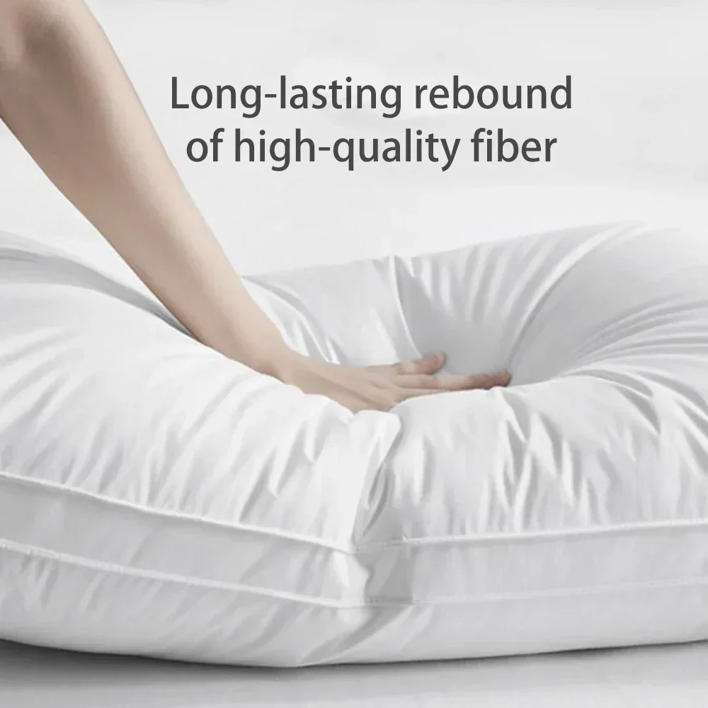Travesseiro de Cama Ergonômico Suporte Pescoço Adulto Algodão - Imagem 4