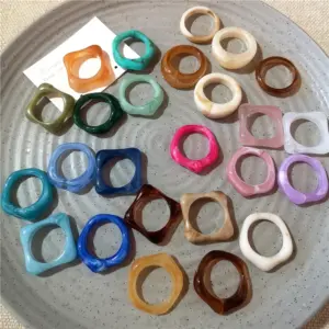 conjunto anéis de resina acrílico