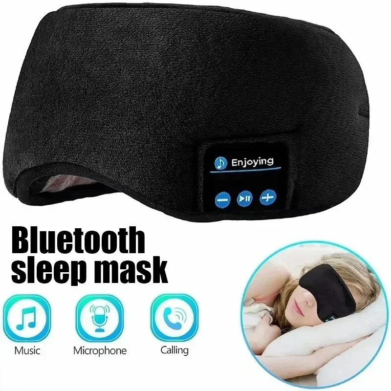 Máscara de Olho Musical Bluetooth Sono Elástica Cinza - Imagem 5