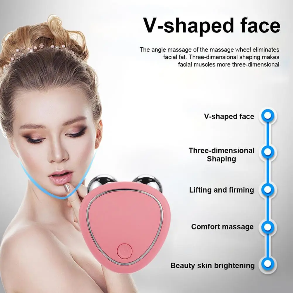 Massageador Facial Microcorrente Dispositivo Lifting Rosa - Imagem 6