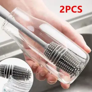 escova de silicone com cabo longo
