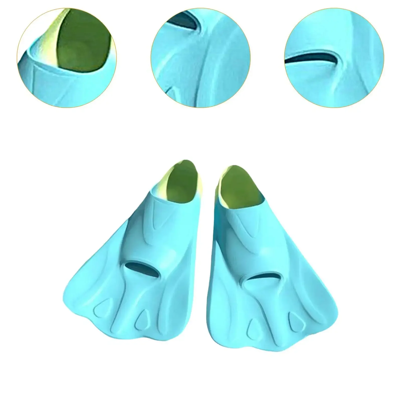 Nadadeiras de Natação Silicone Profissional Azul Marinho M - Imagem 3