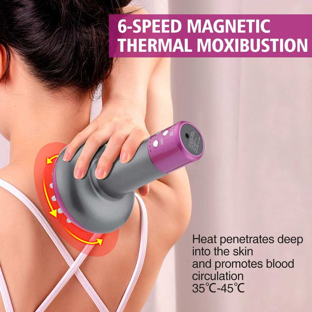 Massageador Corporal Elétrico Sem Fio Roxo - Imagem 3