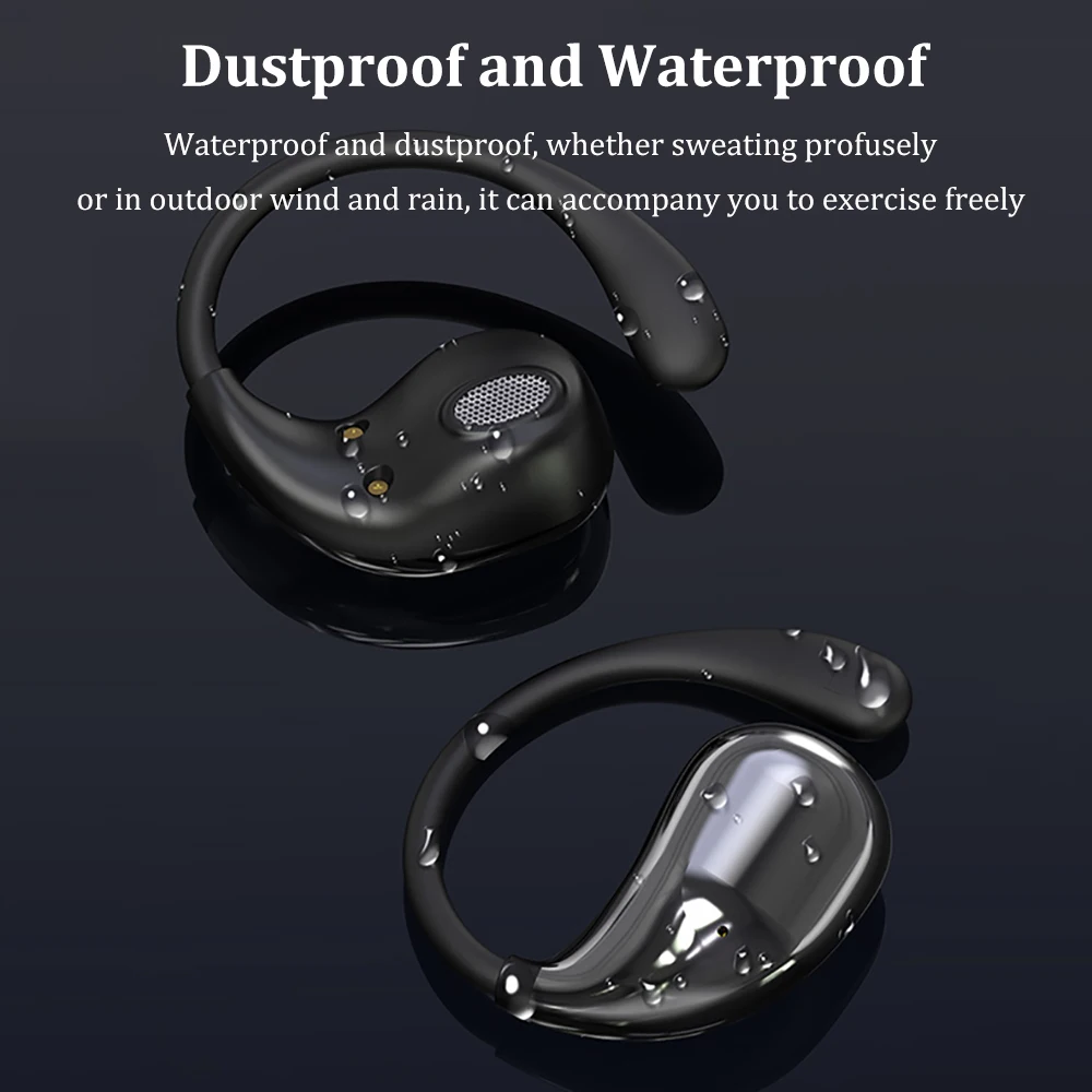 Fone de Ouvido Bluetooth 5.4 Gancho de Orelha TWS Som HiFi Vermelho - Imagem 3