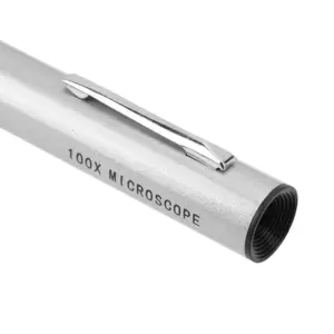 lupa de bolso 100x com luz led