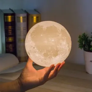 luminária led lua com suporte