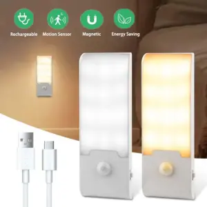luz noturna led recarregável sensor de movimento
