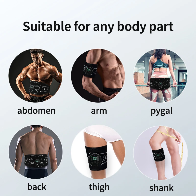 Cinto Estimulador Muscular EMS Abdominal Toner Marfim - Imagem 6