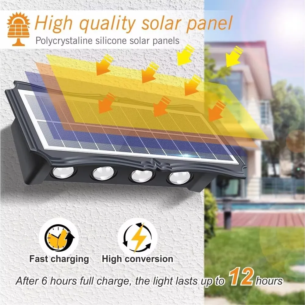 Luminária de Parede Solar LED para Exterior - Imagem 3